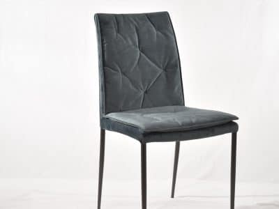 כיסא דגם DIVA DOMITALIA קטיפה כחול