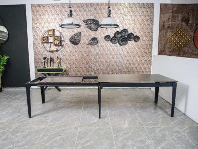שולחן נפתח דגם QUATTRO – קרמיקה שחורה 2